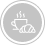 Icona di una tazza di caffè e un croissant.